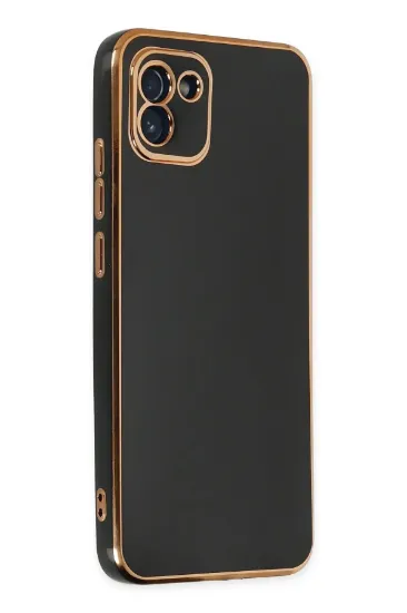 Newface Samsung Galaxy A03 Kılıf Volet Silikon - Siyah resmi