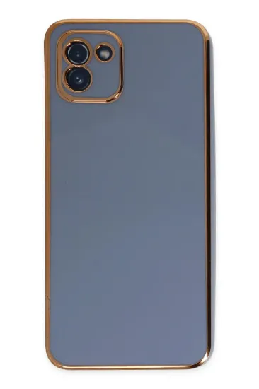 Newface Samsung Galaxy A03 Kılıf Volet Silikon - Mavi resmi