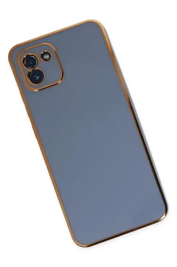 Newface Samsung Galaxy A03 Kılıf Volet Silikon - Mavi resmi