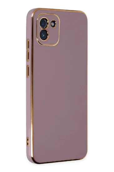 Newface Samsung Galaxy A03 Kılıf Volet Silikon - Mor resmi
