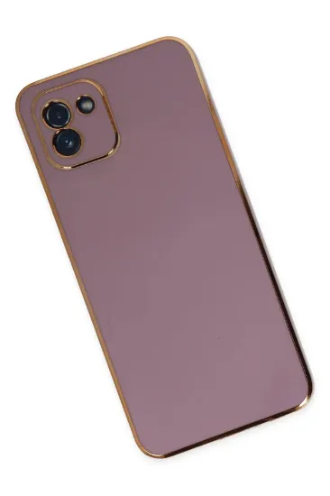 Newface Samsung Galaxy A03 Kılıf Volet Silikon - Mor resmi
