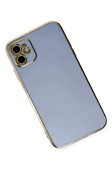 Newface iPhone 12 Kılıf Volet Silikon - Mavi resmi