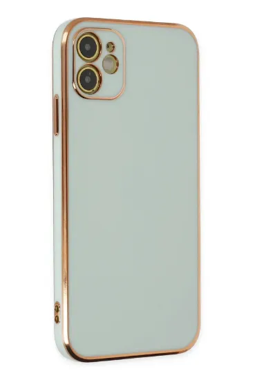 Newface iPhone 12 Kılıf Volet Silikon - Açık Yeşil resmi