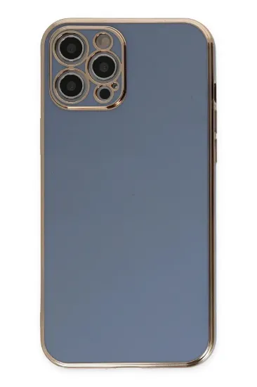 Newface iPhone 12 Pro Kılıf Volet Silikon - Mavi resmi