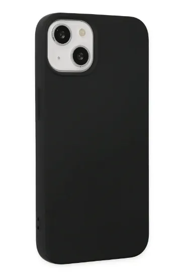 Newface iPhone 14 Kılıf Nano içi Kadife Silikon - Siyah resmi