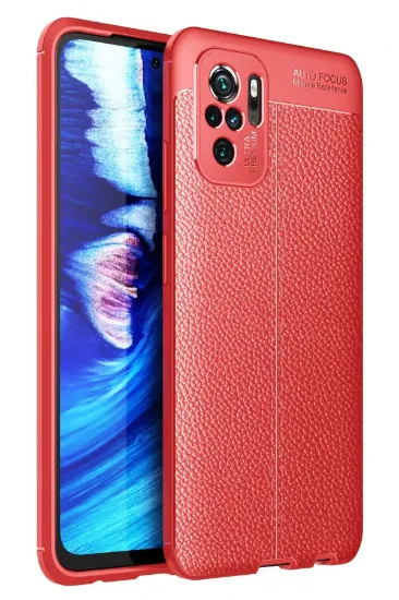 Newface Xiaomi Redmi Note 10 Kılıf Auto Focus Kapak - Kırmızı resmi