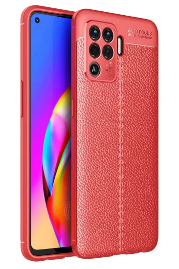 Newface Oppo Reno 5 Lite Kılıf Auto Focus Kapak - Kırmızı resmi