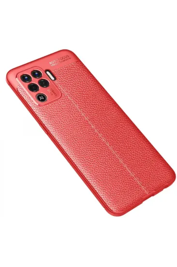 Newface Oppo Reno 5 Lite Kılıf Auto Focus Kapak - Kırmızı resmi
