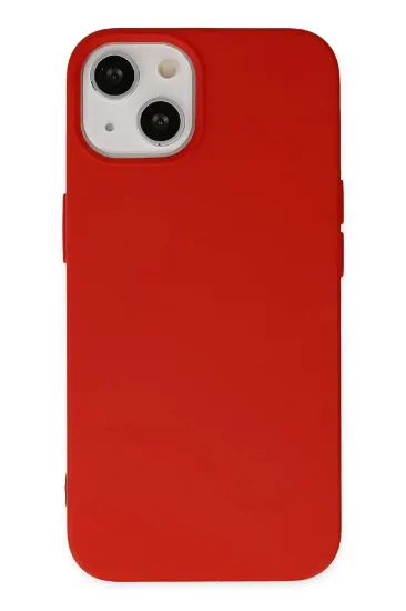 Newface iPhone 14 Plus Kılıf Nano içi Kadife Silikon - Kırmızı resmi