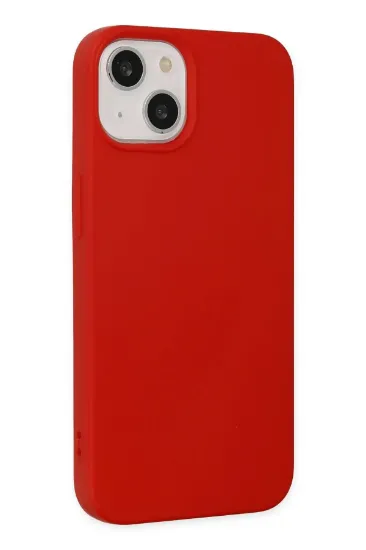Newface iPhone 14 Plus Kılıf Nano içi Kadife Silikon - Kırmızı resmi