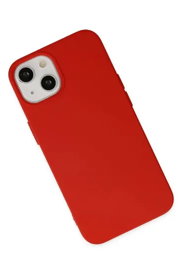 Newface iPhone 14 Plus Kılıf Nano içi Kadife Silikon - Kırmızı resmi