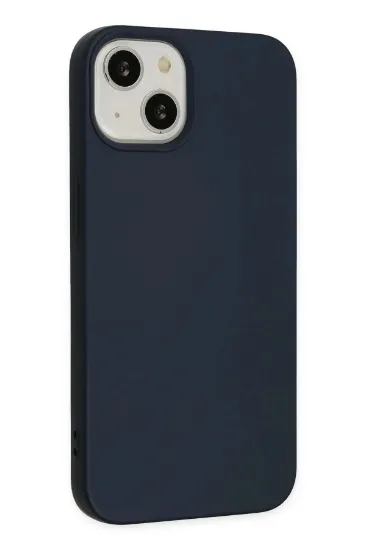 Newface iPhone 14 Plus Kılıf Nano içi Kadife Silikon - Lacivert resmi