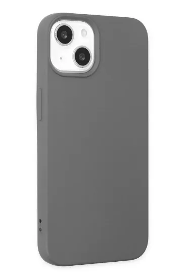 Newface iPhone 14 Plus Kılıf Nano içi Kadife Silikon - Gri resmi