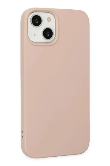 Newface iPhone 14 Plus Kılıf Nano içi Kadife Silikon - Pudra resmi