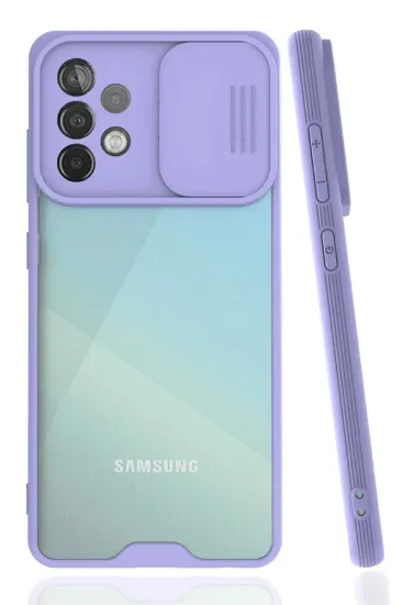 Newface Samsung Galaxy A52 Kılıf Platin Kamera Koruma Silikon - Lila resmi