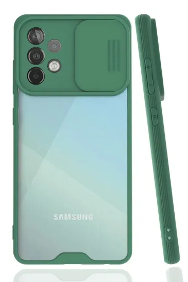 Newface Samsung Galaxy A52 Kılıf Platin Kamera Koruma Silikon - Yeşil resmi