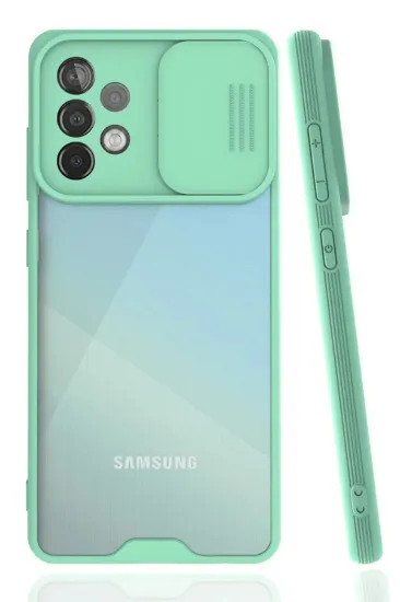 Newface Samsung Galaxy A72 Kılıf Platin Kamera Koruma Silikon - Açık Yeşil resmi