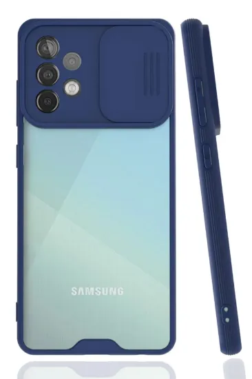 Newface Samsung Galaxy A72 Kılıf Platin Kamera Koruma Silikon - Lacivert resmi