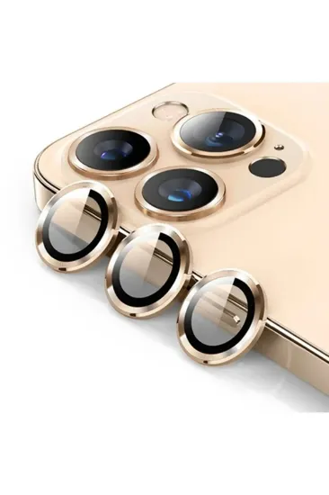 Newface iPhone 14 Pro Max Bind Metal Kamera Lens - Gold resmi