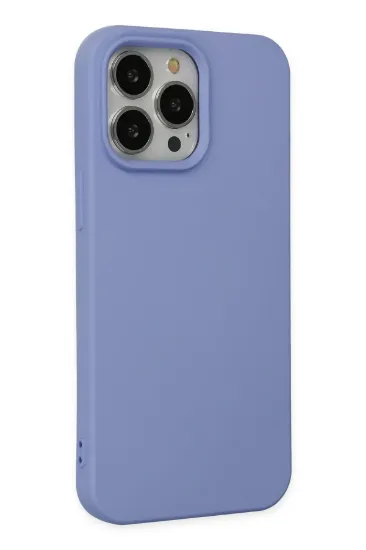Newface iPhone 14 Pro Max Kılıf Nano içi Kadife Silikon - Lila resmi