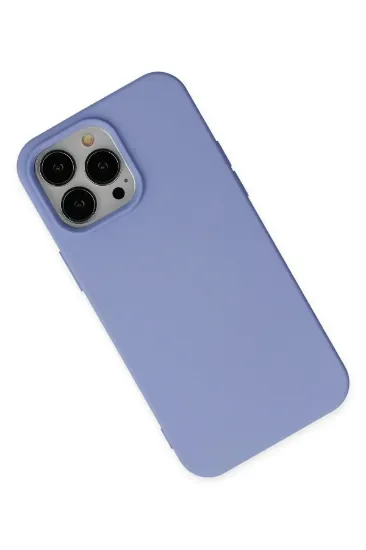 Newface iPhone 14 Pro Max Kılıf Nano içi Kadife Silikon - Lila resmi