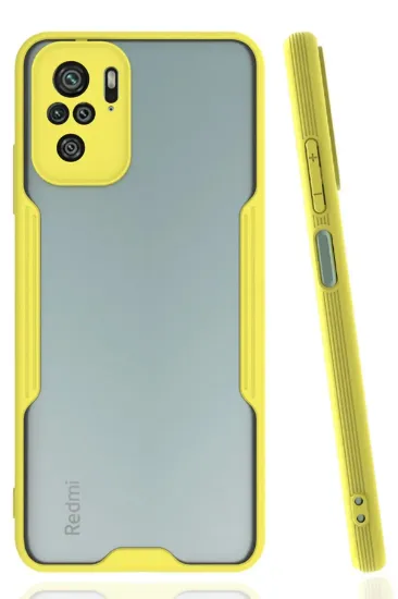 Newface Xiaomi Redmi Note 10 Kılıf Platin Silikon - Sarı resmi