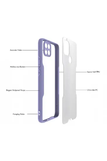 Newface Oppo A15 Kılıf Platin Silikon - Siyah resmi