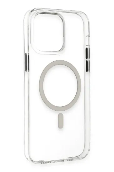 Newface iPhone 14 Pro Max Kılıf Tron Şeffaf Magsafe Kapak - Şeffaf resmi