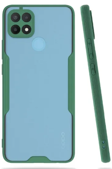 Newface Oppo A15 Kılıf Platin Silikon - Yeşil resmi