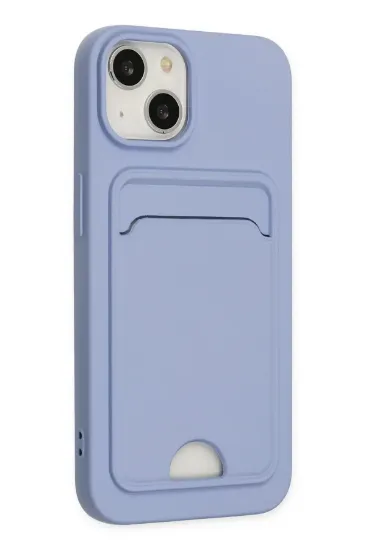 Newface iPhone 14 Plus Kılıf Kelvin Kartvizitli Silikon - Lila resmi