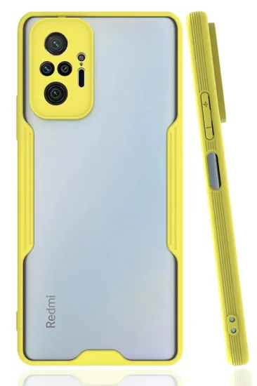 Newface Xiaomi Redmi Note 10 Pro Kılıf Platin Silikon - Sarı resmi