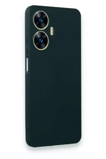 Newface Realme C55 Kılıf First Silikon - Koyu Yeşil resmi