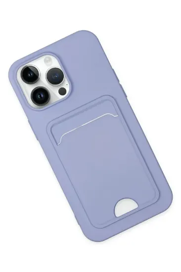 Newface iPhone 14 Pro Kılıf Kelvin Kartvizitli Silikon - Lila resmi