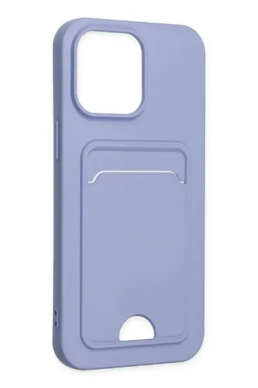 Newface iPhone 14 Pro Kılıf Kelvin Kartvizitli Silikon - Lila resmi