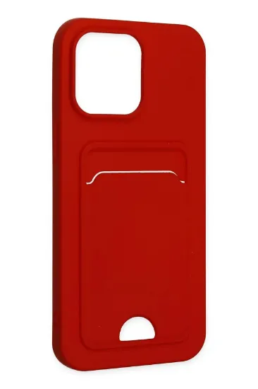 Newface iPhone 14 Pro Kılıf Kelvin Kartvizitli Silikon - Kırmızı resmi