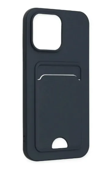 Newface iPhone 14 Pro Kılıf Kelvin Kartvizitli Silikon - Lacivert resmi