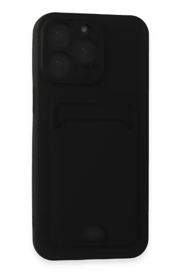 Newface iPhone 14 Pro Max Kılıf Kelvin Kartvizitli Silikon - Siyah resmi