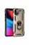 Newface iPhone 14 Plus Kılıf Sofya Yüzüklü Silikon Kapak - Gold resmi