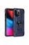 Newface iPhone 14 Pro Max Kılıf Sofya Yüzüklü Silikon Kapak - Lacivert resmi