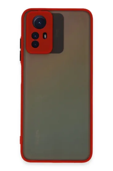Newface Xiaomi Redmi Note 12S Kılıf Montreal Silikon Kapak - Kırmızı resmi