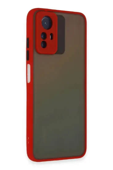 Newface Xiaomi Redmi Note 12S Kılıf Montreal Silikon Kapak - Kırmızı resmi