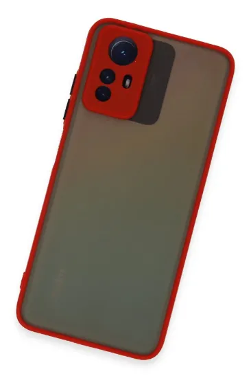 Newface Xiaomi Redmi Note 12S Kılıf Montreal Silikon Kapak - Kırmızı resmi