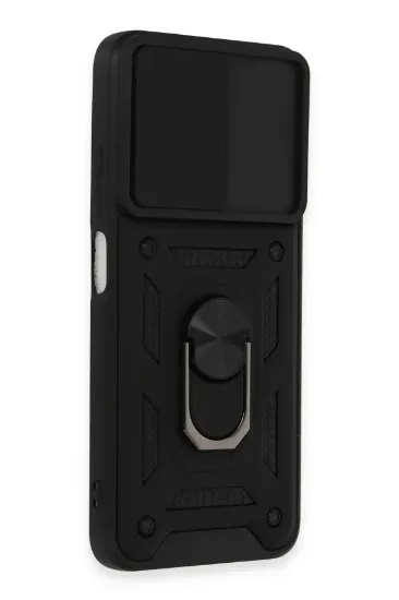 Newface Xiaomi Redmi Note 12S Kılıf Pars Lens Yüzüklü Silikon - Siyah resmi