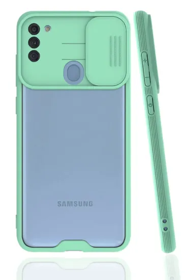 Newface Samsung Galaxy A11 Kılıf Platin Kamera Koruma Silikon - Açık Yeşil resmi