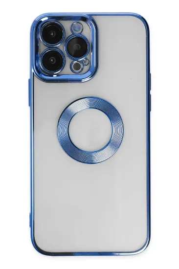Newface iPhone 14 Pro Max Kılıf Slot Silikon - Mavi resmi