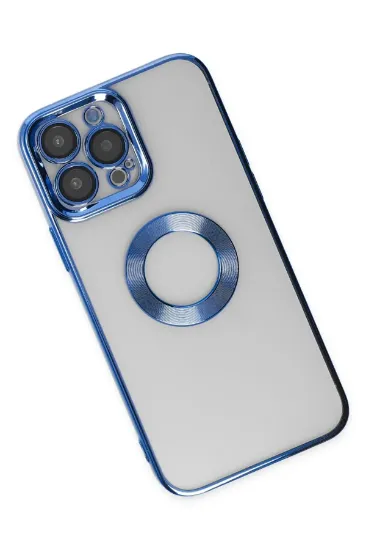 Newface iPhone 14 Pro Max Kılıf Slot Silikon - Mavi resmi