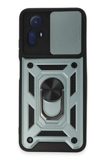 Newface Xiaomi Redmi Note 12S Kılıf Pars Lens Yüzüklü Silikon - Yeşil resmi