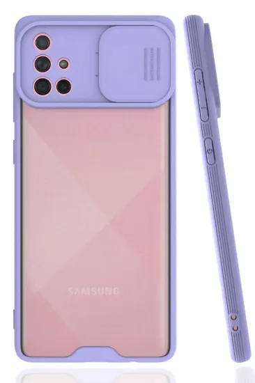 Newface Samsung Galaxy A71 Kılıf Platin Kamera Koruma Silikon - Lila resmi
