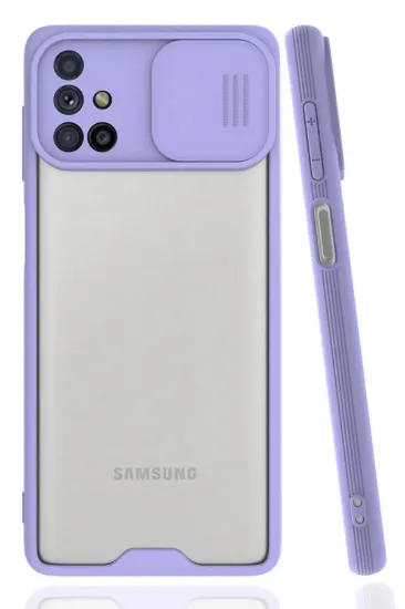 Newface Samsung Galaxy M31S Kılıf Platin Kamera Koruma Silikon - Lila resmi