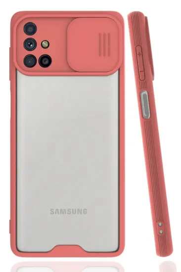 Newface Samsung Galaxy M51 Kılıf Platin Kamera Koruma Silikon - Pembe resmi